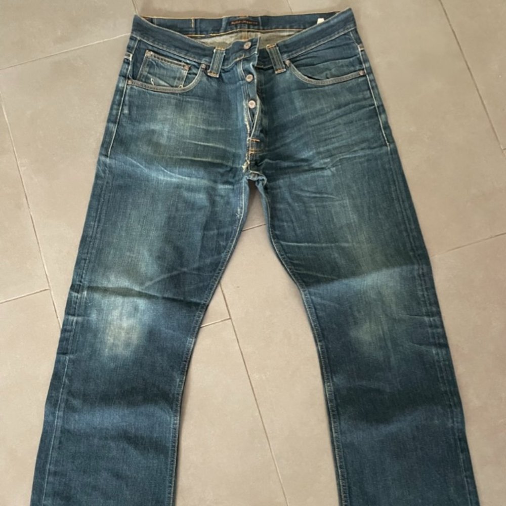 Nudie Jeans Button-fly Slim Straight Leg Jeans